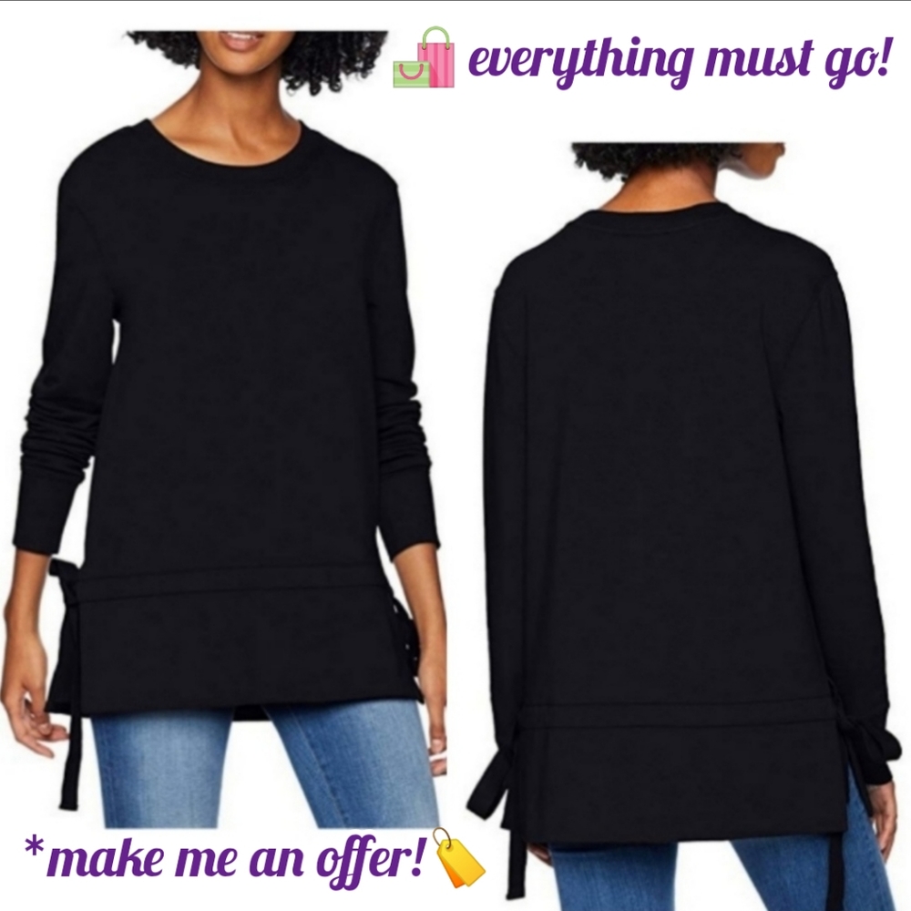 🎀Terry Cotton/Modal Side-Tie Sweatshirt NWOT